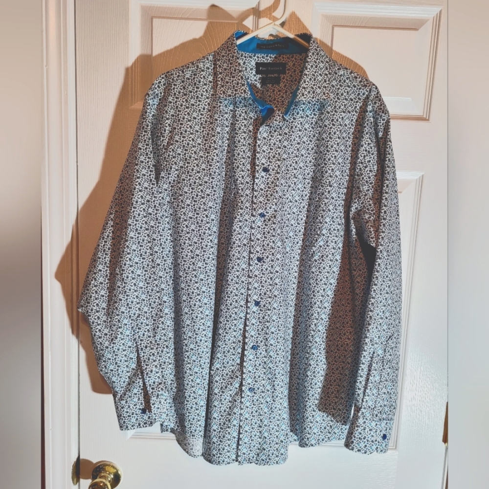 Paul Fredrick 100% Cotton Collared Long Sleeve Full Button